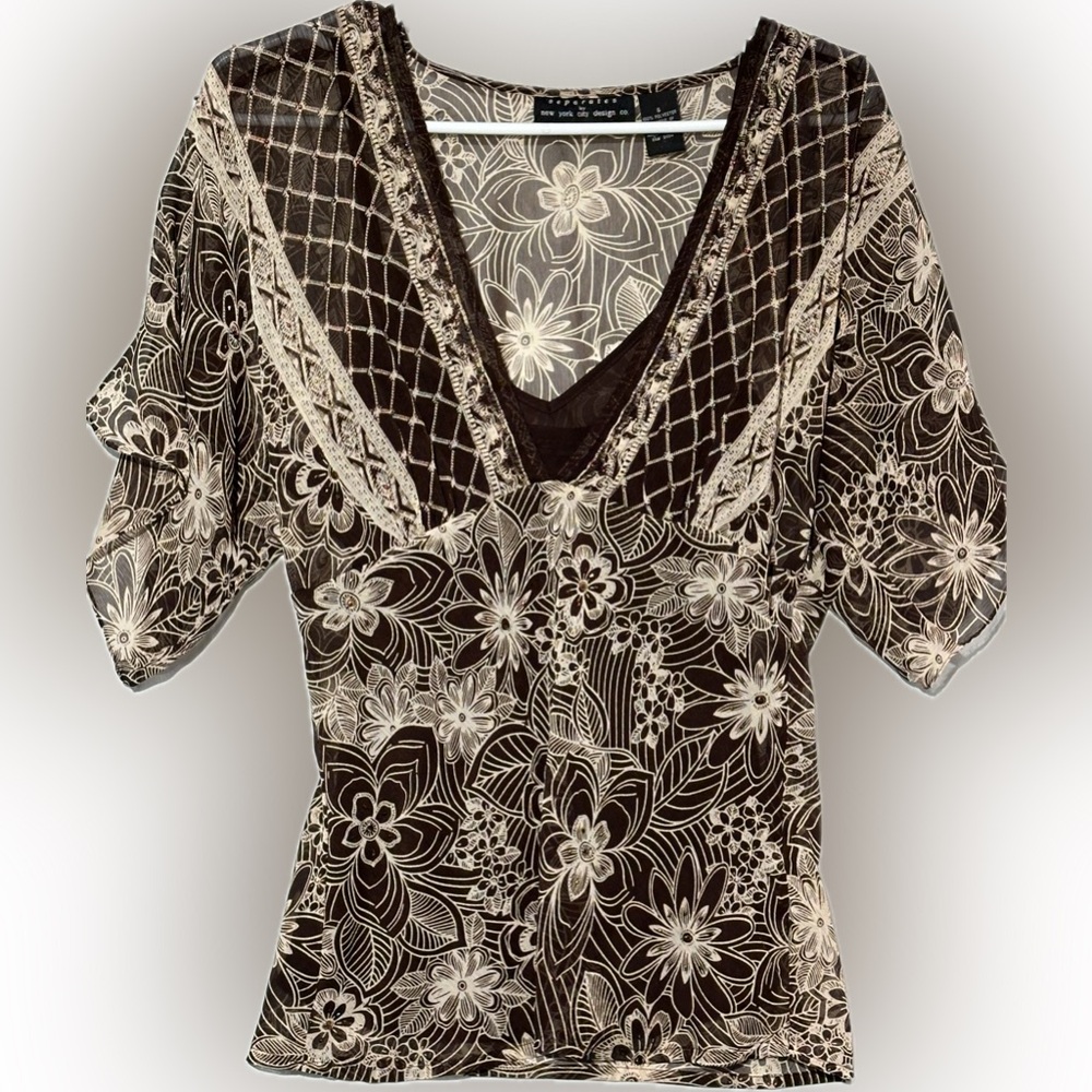 Separates by New York City Design Co. Blouse & Cami inside 2pc  Sz S
